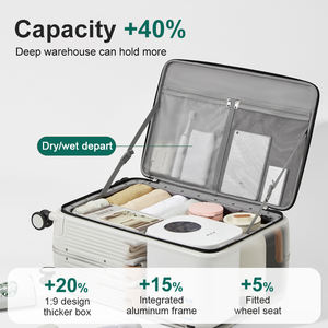 Mixi bagage à main PC <span class=keywords><strong>valise</strong></span> rigide avec port de charge USB nouveau chariot Spinner pour bagages avec compartiment avant - Product Image 4