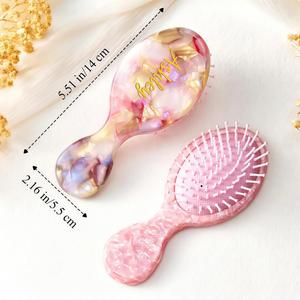 Customized Cute <b>Acrylic</b> Hair <b>Brush</b> Personalized Engraved Name Massage <b>Brush</b> for All Hair Types Portable Bridesmaid Proposal Gift - Product Image 4
