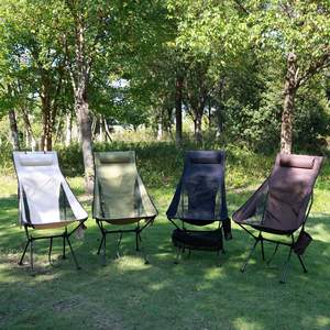 <span class=keywords><strong>Chaise</strong></span> <span class=keywords><strong>pliante</strong></span> de type lune pour <span class=keywords><strong>adulte</strong></span> à dossier haut en alliage d'aluminium avec sac de rangement et poches pour gobelets, qualité garantie pour une utilisation en extérieur - Product Image 1