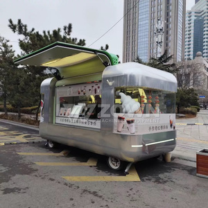 Kiosque alimentaire mobile portable, remorque avec logo personnalisé, camion de vente de snacks pour foire, carnaval, vendeur ambulant en extérieur - Product Image 3
