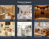 Vitrine de présentation de bijoux de luxe haut de gamme avec éclairage LED, construction en MDF, écologique, étanche, miroir robuste, pour la vente au détail