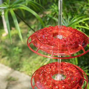 Abreuvoir d'eau pour oiseaux mangeoire à colibris sauvage diverses stations d'alimentation à <span class=keywords><strong>nectar</strong></span> suspendues en plein air rouge vif - Product Image 2