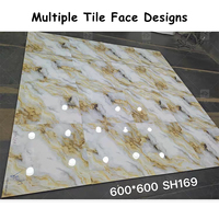 Carrelage en porcelaine effet marbre 60x60, effet pierre naturelle, carrelage mural et de sol de luxe avec impression jet d'encre 3D, carreau commercial