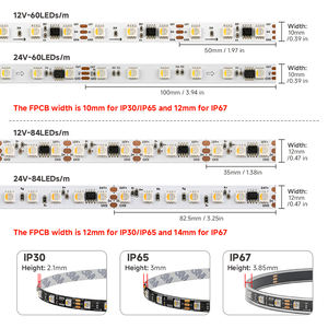 Proyek Pencahayaan KTV Club Sport Square DC12V 24V RGBCW RGBWW 84Leds/<span class=keywords><strong>m</strong></span> Ws2814 RGBWIC Pixel RGBW Led Strip - Product Image 3