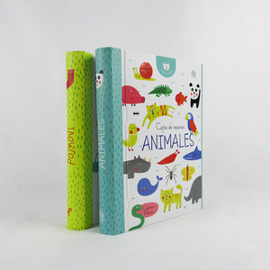 Buku papan buku anak-anak kualitas tinggi kustom buku karton pembelajaran Mini bayi dengan Set kotak - Product Image 3