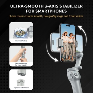 Estabilizador con Control Remoto Desmontable, Trípode Portátil de 360°, Estabilizador de Gimbal de 3 Ejes con IA - Product Image 2