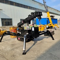 Mini-grue araignée sur chenilles à tonnage entièrement personnalisable, avec stabilisateurs télescopiques et surveillance du couple