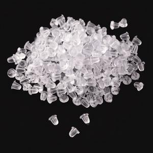 Pendiente de silicona Embrague 4MM 200 piezas por paquete Accesorios y componentes de joyería - Product Image 1