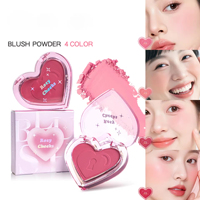 Bedak Pipi Matte/Shimmer Tahan Air Mineral Alami Bentuk Hati Kemasan Menarik Laris Manis Grosir ODM