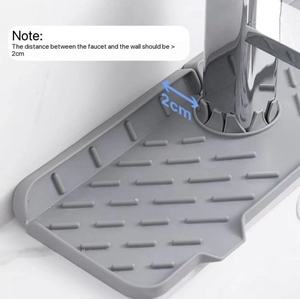 100% Food Grade Silicone Sink Splash <b>Guard</b> Faucet Water Catcher Mat Kitchen Silicone <b>Draining</b> Mat for Kitchen Sink Mat - Product Image 5