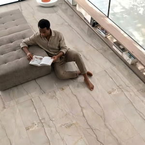 กระเบื้องปูพื้นลายใหม่ล่าสุดของลูคัส บราวน์ ขนาด 600x1200 มม. กระเบื้องสไตล์รัสติกสำหรับปูพื้นห้องน้ำ กระเบื้องเซรามิกพอร์ซเลนแบบมันเงา ขนาด 60x120 ซม. - Product Image 1