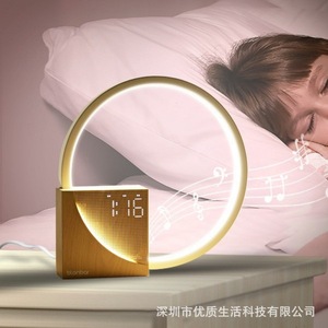 Natural Sunrise Wake Up Light <b>Clock</b> <b>Led</b> Oval Geometric Night Light For Baby Bedroom Ambient Lighting With Music Box - Product Image 4