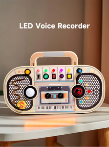 Tableau d'activités en bois éducatif pour enfants, avec interrupteur, circuit, LED et enregistreur vocal, pour l'apprentissage précoce, vente en gros - Product Image 2