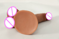 Dildos realistas con bolas móviles insertables de 6.61 pulgadas, pene grande y suave, fuerte ventosa, masturbador anal impermeable para mujeres.
