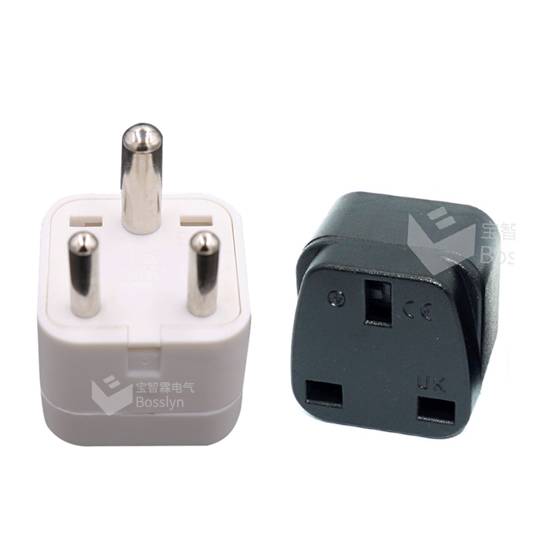 EU to South Africa India Plug Adapter Converter with 2 USB A 2 Type C
