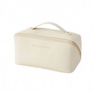 XDH435 Vente en gros de trousse de maquillage de voyage imperméable en cuir PU de grande capacité, trousse de toilette portable - Product Image 6