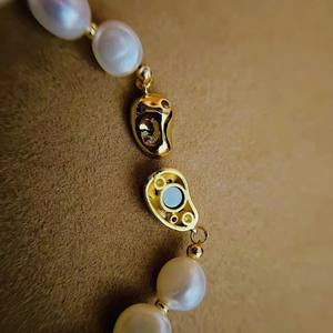 Little Potato <b>Cute</b> Freshwater Pearl Baroque <b>Bracelet</b> Simple Fashionable Internet Celebrity Magnet Buckle Same Style New <b>Bracelet</b> - Product Image 3