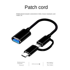 Adaptateur TriCreate USB C vers USB2.0 câble OTG pour ordinateur portable USB C femelle vers USB mâle adaptateur DC Type de sortie utilisation du téléphone portable - Product Image 3