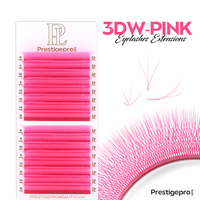 Extensions de cils 3D en forme de W, effet vison synthétique, brun naturel, 8-15mm, cils 2D en Y, vente en gros