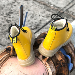 Bottes <span class=keywords><strong>de</strong></span> <span class=keywords><strong>neige</strong></span> imperméables en cuir PU tendance pour femmes, chaussures d'hiver décontractées pour adultes, bottes d'hiver personnalisées en peluche OEM pour hommes, semelle en caoutchouc mi-haute - Product Image 5