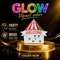 Panneau lumineux LED personnalisé avec logo de Noël, en acrylique, portable, pour bar, fête, ambiance festive, avec lettres amovibles