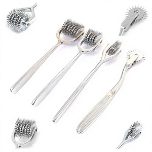 Juego de 4 ruedas de Wartenberg de acero inoxidable, instrumento de diagnóstico neurológico manual con rueda de nervios, sensibilidad única por agarre, para cirugía - Product Image 1
