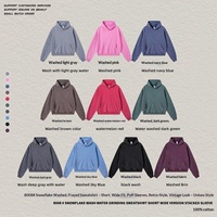 Sweat à capuche unisexe en coton pur, effet délavé flocon de neige, style vieilli, confortable pour le quotidien, nouvelle collection automne-hiver, faible MOQ