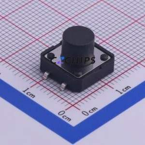 TS-1003S-09026 Tactile Switch SMD-4P,12x12mm Switch Single Pole Single Throw Round Button Vertical Mount 12mm - Product Image 1