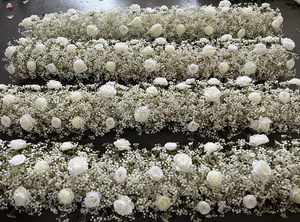 Tùy Chỉnh Nhân Tạo Hoa Trang Trí Đám Cưới Đường Hướng Dẫn Bảng Nhân Tạo Hoa Nền Đám Cưới Hoa Runner - Product Image 5