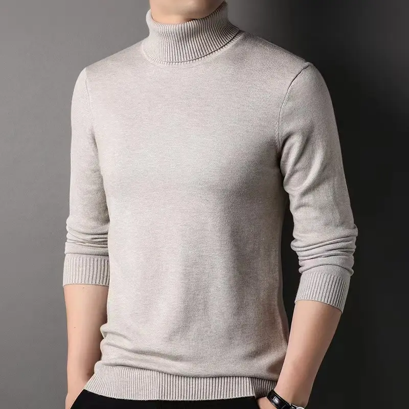 Hot Selling Mens Turtleneck Sweater High Neck Sweater Warm Winter Sweater For Men