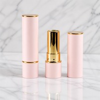 Tube de rouge à lèvres rond Yuecai en gros, 3,5 g, à embout plat, rose mat, vide, pour baume à lèvres, stick blush, logo personnalisé