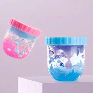 CHENXI 2026 Juego de Slime Transparente de Alta Calidad con Perlas de Sirena, Juguete Antiestrés de Lodo Cristalino para Apretar, Slime de Doble Color - Product Image 2