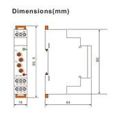 Relais temporisé miniature à double fonction 16A 24-240V AC/DC, minuterie polyvalente étanche pour montage sur rail DIN
