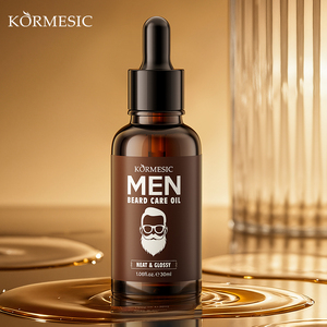 KORMESIC - Aceite para el Cuidado de la Barba para Hombre, 30 ml, Marca Privada OEM ODM, Suavizante, Densificador, Calmante para la Piel con Vitamina E, Aloe y Glicerina - Product Image 1