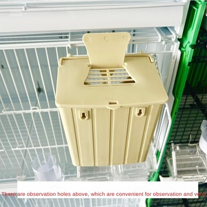 Nichoir pour oiseaux externe et interne en plastique écologique avec fermeture à bouton - Product Image 2