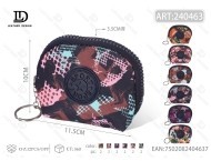 Portamonete Patchwork Mini con Cerniera Singola Unisex in Tessuto Non Tessuto con Fodera in Poliestere - Product Image 1