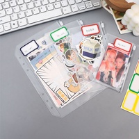 A6 Binder Bolsillos 6 Agujeros Presupuesto Sobres de efectivo Carpetas transparentes con cremallera Bolsas de hojas sueltas Bolsa de documentos de Pvc impermeable Bolsas de archivo