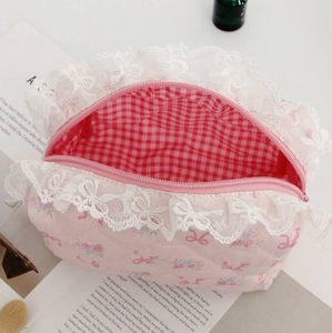 Neceser de Maquillaje Texturizado a Cuadros <span class=keywords><strong>Badtz</strong></span> <span class=keywords><strong>Maru</strong></span>, Bolsa de Cosméticos Tejida - Product Image 3