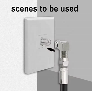 Rg6 Coaxial Cable Extension Connector F-Type Adapter Coaxial Cable Right Angle Connector Male and Female Quick <strong>for</strong> <strong>Mounted</strong> <strong>TV</strong> - Product Image 5