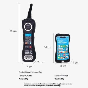 Креативный хлопковый ремешок для мобильного телефона экологически чистый плюшевый игрушечный диктофон для собак милый стиль для облегчения скуки собак - Product Image 4