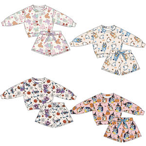 Ensemble de sweat à capuche et short pour quatre filles: Mickey Cookies, Bluey Cartoon, Halloween <span class=keywords><strong>Stitch</strong></span>, Pumpkin Bluey Pattern, Children's Fun IP - Product Image 1