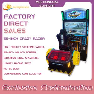 Machine <span class=keywords><strong>de</strong></span> jeu d'arcade <span class=keywords><strong>de</strong></span> course ultra-rapide 55 pouces, écran 4K UHD, <span class=keywords><strong>volant</strong></span> à retour <span class=keywords><strong>de</strong></span> force, siège à mouvement, directement <span class=keywords><strong>de</strong></span> l'usine - Product Image 2