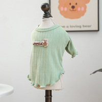 Pull en tricot décontracté en polyester PETCIRCLE pour petits chiens et chiots - Confortable, motif lettre et petit ours, style cœur doux