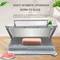 Trancheuse à légumes en acier inoxydable, coupe-aliments mous, machine à trancher pour le déjeuner, la viande, le sang de canard, le konjac, le tofu, les nouilles froides