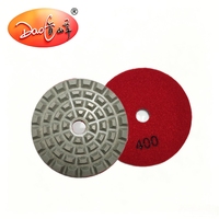 Pads de polissage diamantés Daofeng 4 pouces, épaisseur 6 mm, pour granit, béton, marbre, carrelage, à utiliser avec une ponceuse ou une polisseuse de sol.