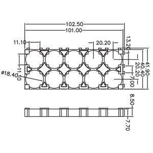 Support de batterie 18650-2x5 en ABS+PC pour accessoires de type pack, vente en gros d'usine - Product Image 6
