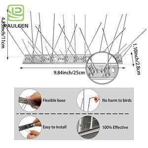 Pointes anti-oiseaux en acier inoxydable 30CM 50CM <span class=keywords><strong>pour</strong></span> le contrôle <span class=keywords><strong>des</strong></span> pigeons et <span class=keywords><strong>des</strong></span> insectes, logo personnalisable - Product Image 2