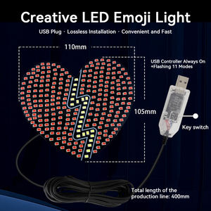 การออกแบบรูปหัวใจ LED แผงเมทริกซ์โคมไฟหน้าจอแสดงผลแบบนุ่มนวลไฟตกแต่งหน้าต่าง IP67 กันน้ำ 12V JHS-Z-21 สำหรับรถยนต์ - Product Image 6