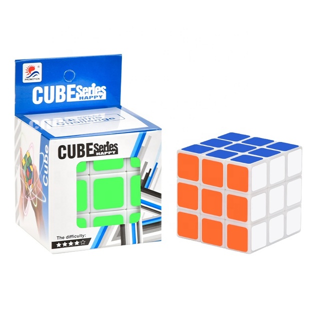 3x3x3 Fluorescent Magic Cube Intelligent 3D Beginner Cube Stress Relief Game Magic Cube Puzzle Toys for Kids and Adults
