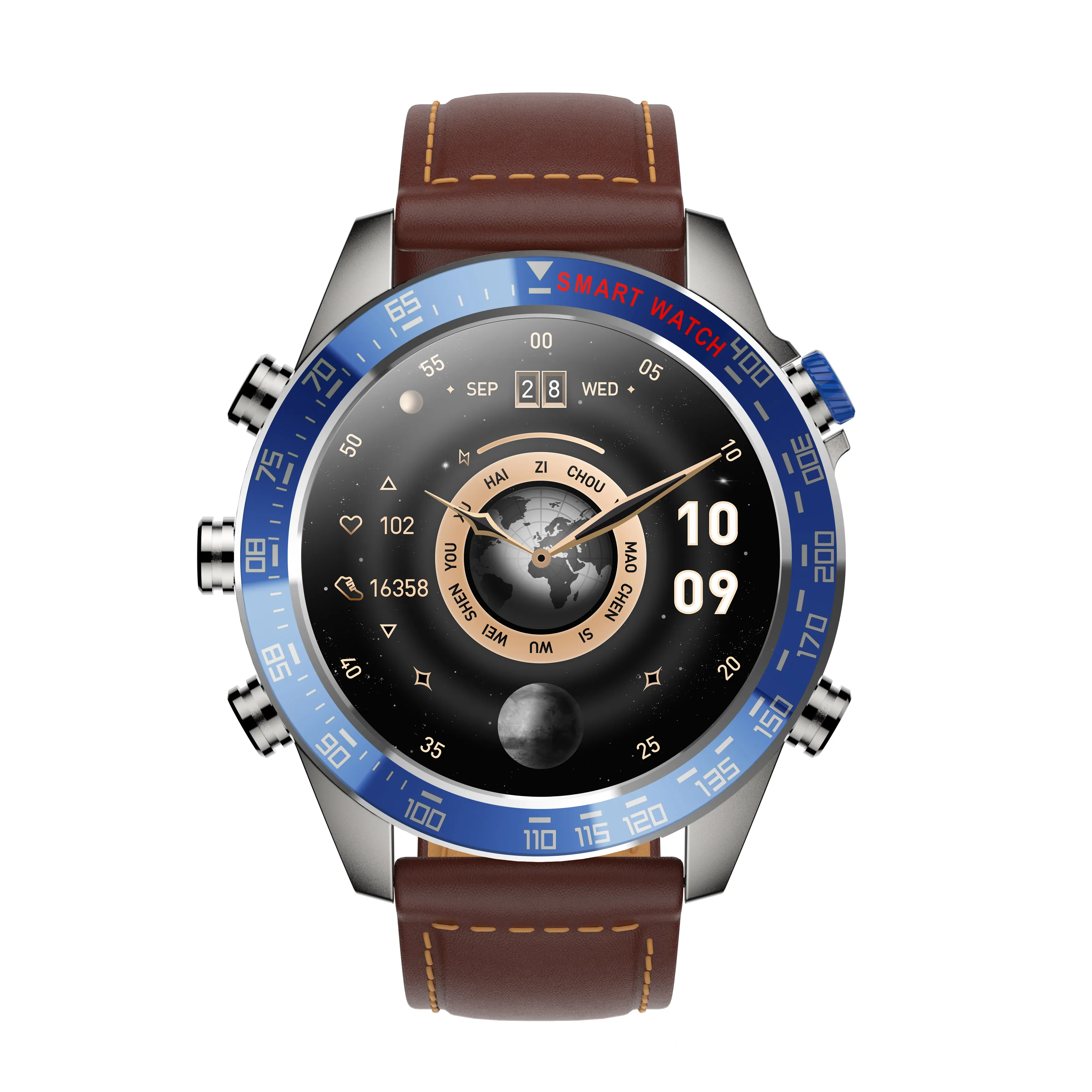 GAOKE 2024 New 5 keys 1.43 Amoled smart watch CT11 waterproof sport tracker smart watch for men with reloj smart watch hombre